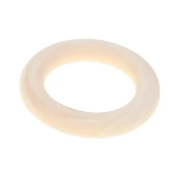 

Promotion! Unfinished Blank Wooden Teether Rings Maple Wood Baby Teething Craft DIY Toys 40mm