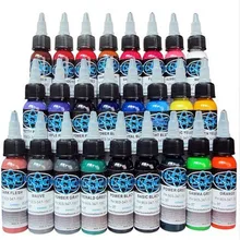 Высококачественные чернила для татуировки Fusion, 16 цветов, набор 1 унций, 30 мл/бутылка, краска для татуажа, набор для 3D макияжа, красоты, кожи, тела, искусства