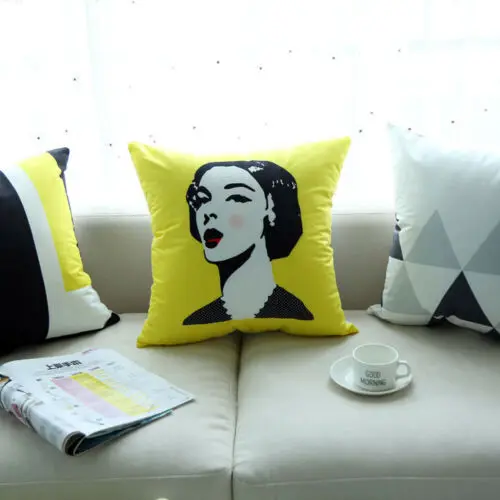 Мягкий Чехол на подушку Чехол для подушки в офис домашние мягкие орнамент мульти цветная наволочка