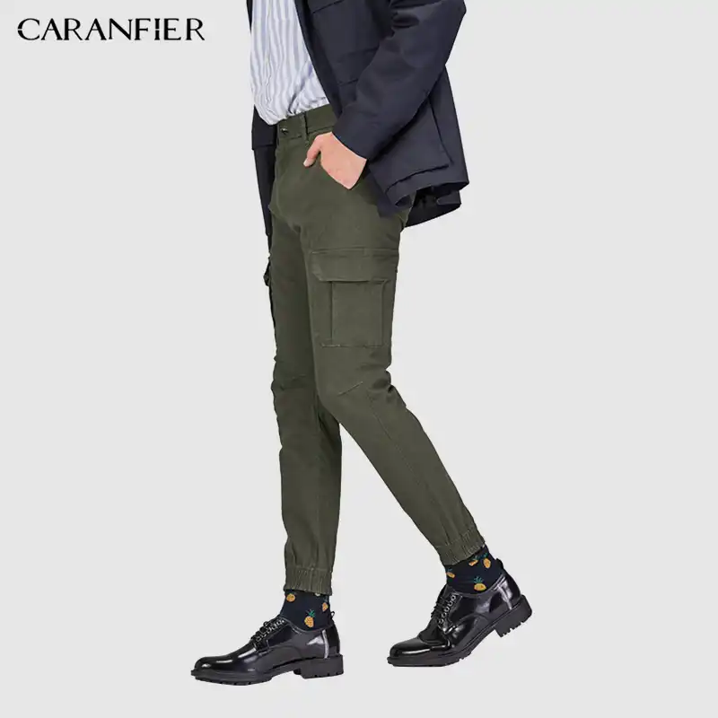 slim fit cargo pants navy blue