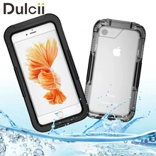 Fundas для чехол iPhone 7 Plus чехол для iPhone 7 Водонепроницаемый случае IP68 10 м под водой грязь и пыль снег доказательство крышка Сумки ракушками