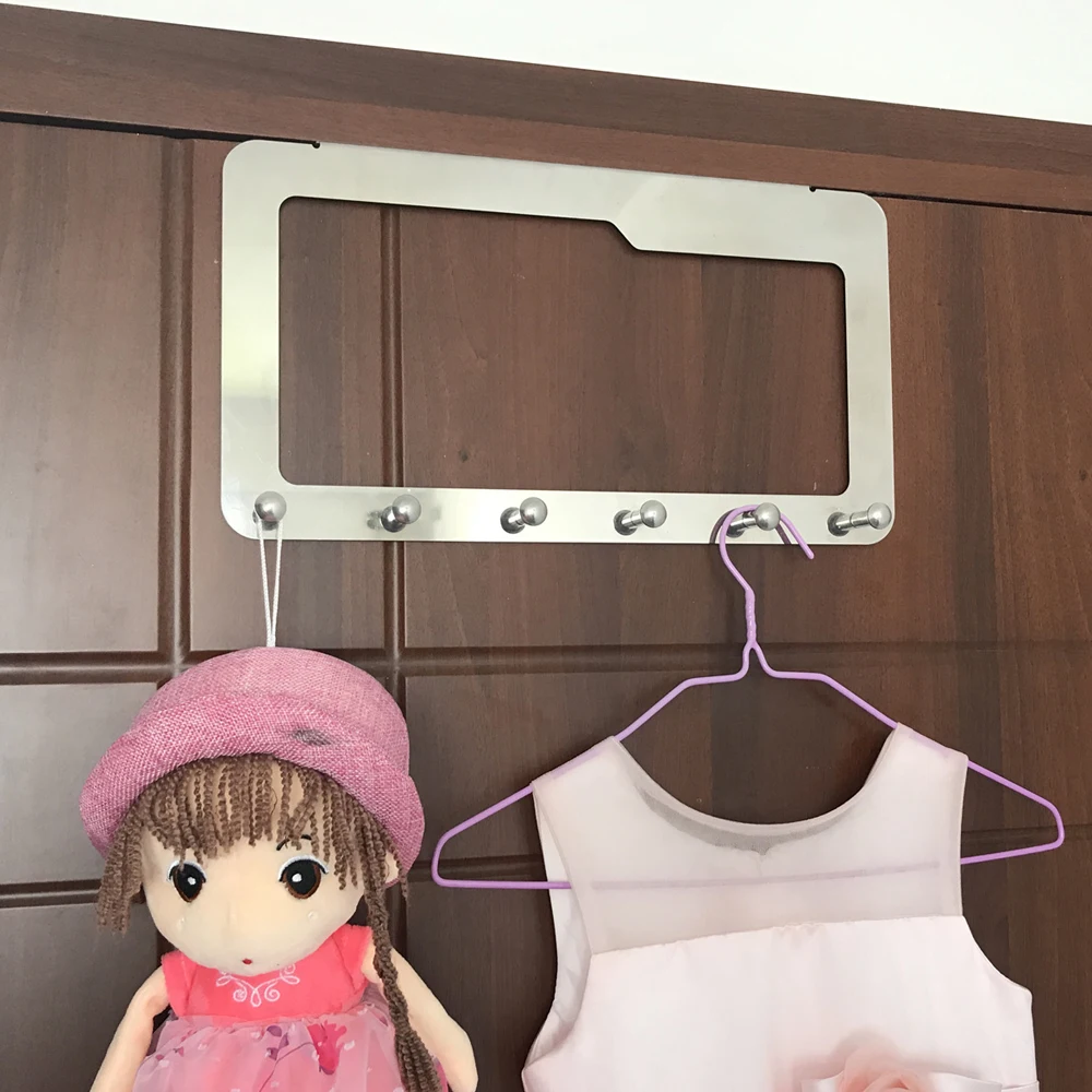 

304 Stainless steel creative nail-free door back hook bedroom bathroom closet towel hook clothes hanger wx8011035