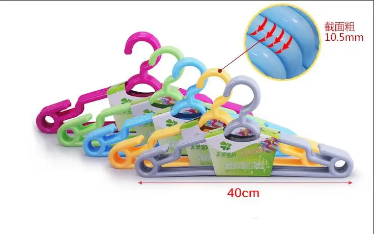 Sainwin 10pcs/lot 40cm plastic hanger thickening clothes rack slip-resistant hanger seamless hangers for clothes