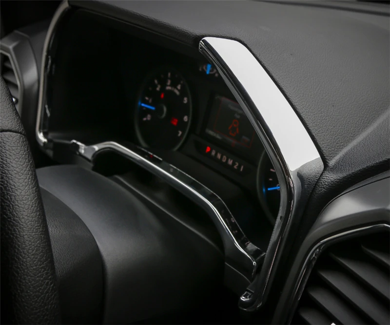 Для Ford F150 красного и серебристого цвета автомобильный хромированный abs-пластик интерьера приборная обшивка отделка