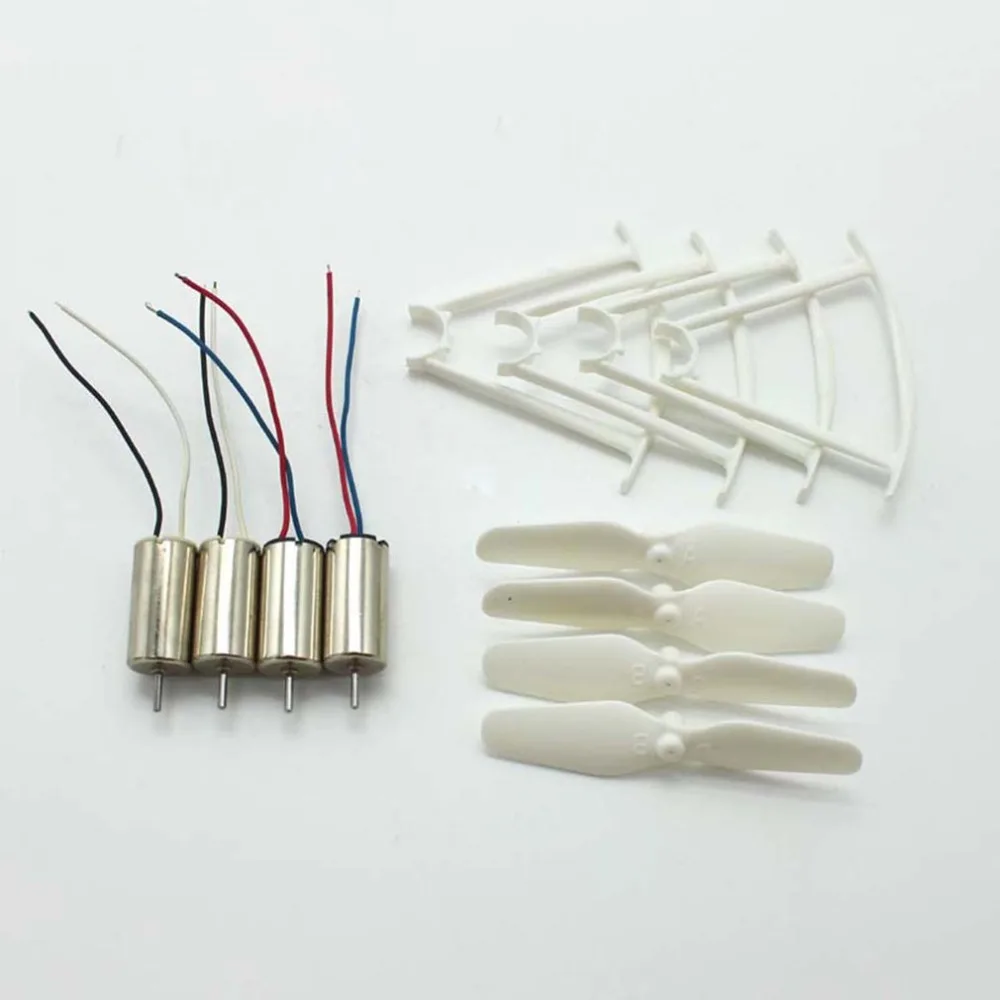 

4pcs RC Drone Motors CCW CW Engine Motor Propellers Protective Rings Drone Spare Parts for SYMA X21 X21W Quadcopter hi