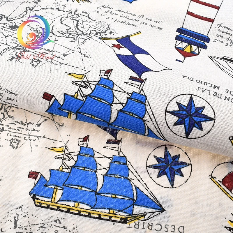 Haisen ткань из хлопка и льна с принтом для квилтинга шитье своими руками диван