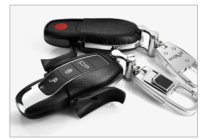 Couro de Vaca + Abs Chave do Carro Escudo para Porsche Chave para Porsche Shinman Case Proteger Macan Cayenne 911 Panamera 4s 11 Cheap Estojo de chaves p carro