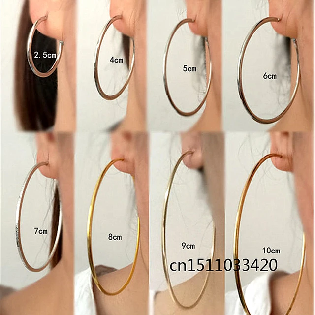 Big small Circle Hoop Earrings for women Fashion Europe America exaggerated styl Big small Circle Hoop Earrings for women Fashion Europe America exaggerated styl