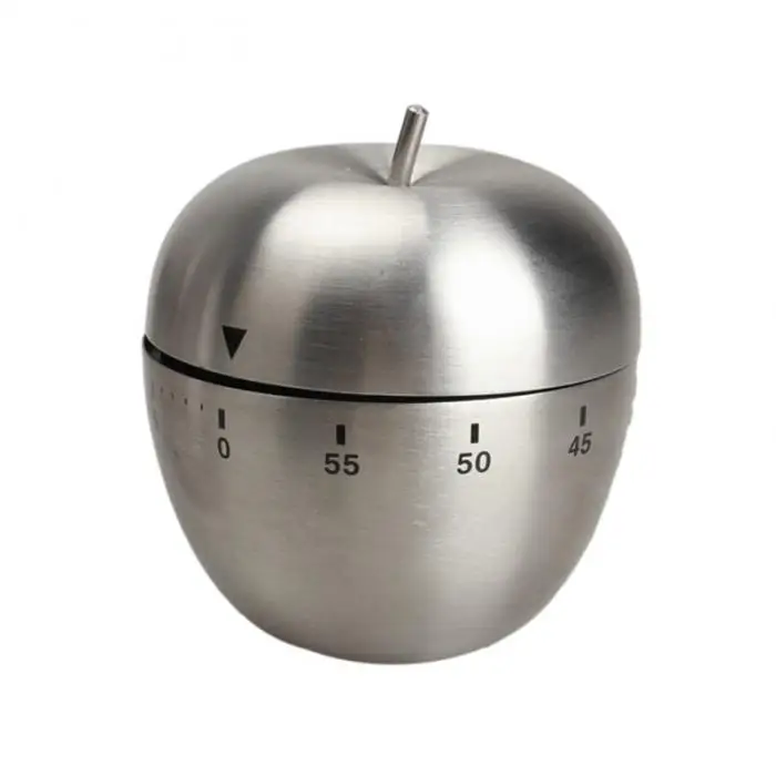 Mechanical Kitchen Cooking Timer Alarm 60 Minutes Stainless Steel Fruit Shape LE66