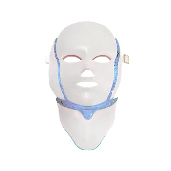 

DHL Free Shipping 7 colors PDT photon led LED facial neck mask Smart system Led light therapy mask for Anti-Aging Beauty Mask