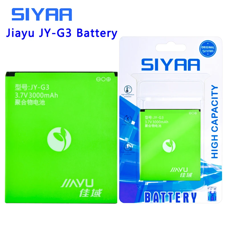 SIYAA мобильного телефона Батарея JY-G4 JY-S3 JY-G2 JY-G3 для JIAYU G4 G4S G4T JYS3 S3 JYG2 G3 Замена литий-полимерная батарея Batteria