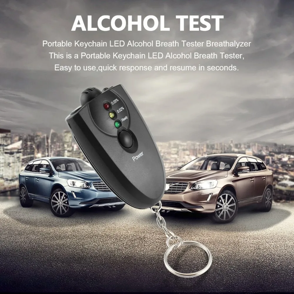 2018 جديد تصميم المفاتيح LED جهاز اختبار شرب الكحوليات الكحول المحمولة الكحول الكحول محلل تشخيص أداة قطرة الشحن
