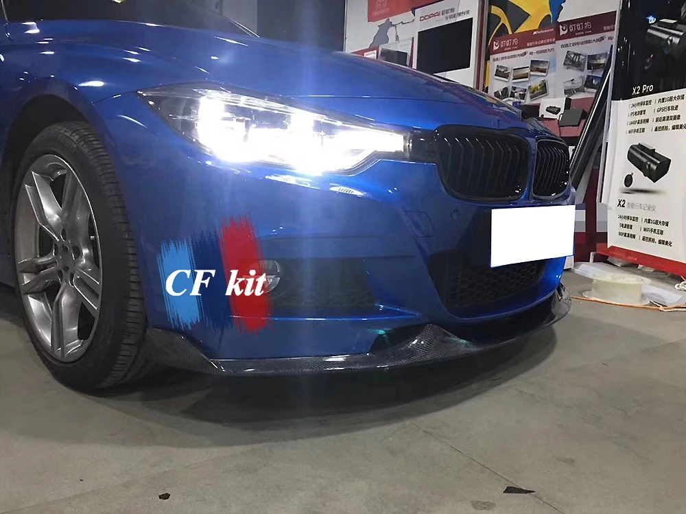 CF комплект MAD Стиль Настоящее карбоновое волокно для BMW F30 F35 3 серии спойлер M-TECH передний бампер для губ MT автомобильный Стайлинг