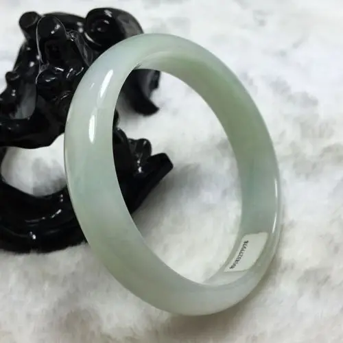 

3049 Certified Grade A Natural Icy Green Jadeite Jade Gems Bangle Bracelet