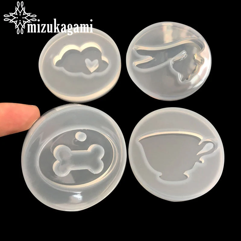 1pcs UV Resin Jewelry Liquid Silicone Mold Teacup Bone Clouds Rabbit Animal For DIY Intersperse Decorate Making Jewelry e0bf reusable and durable white cloud blue for sky landscapes resin mold jewelry fillings clouds roll mud jewelry making fill