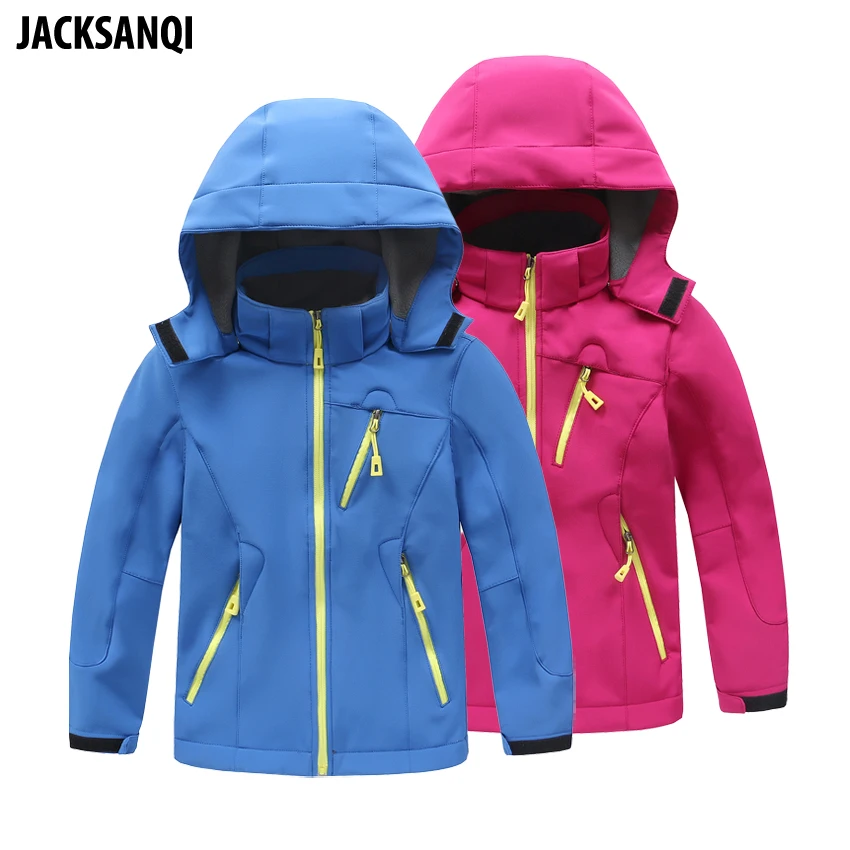 

JACKSANQI Children's Winter Fleece Softshell Jackets Kids Sport Coats Outdoor Girl Boy Camping Hiking Trekking Windbreaker RA093