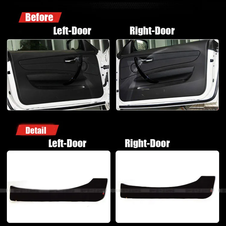 

2pcs Fabric Door Protection Mats Anti-kick Decorative Pads For BMW 120i