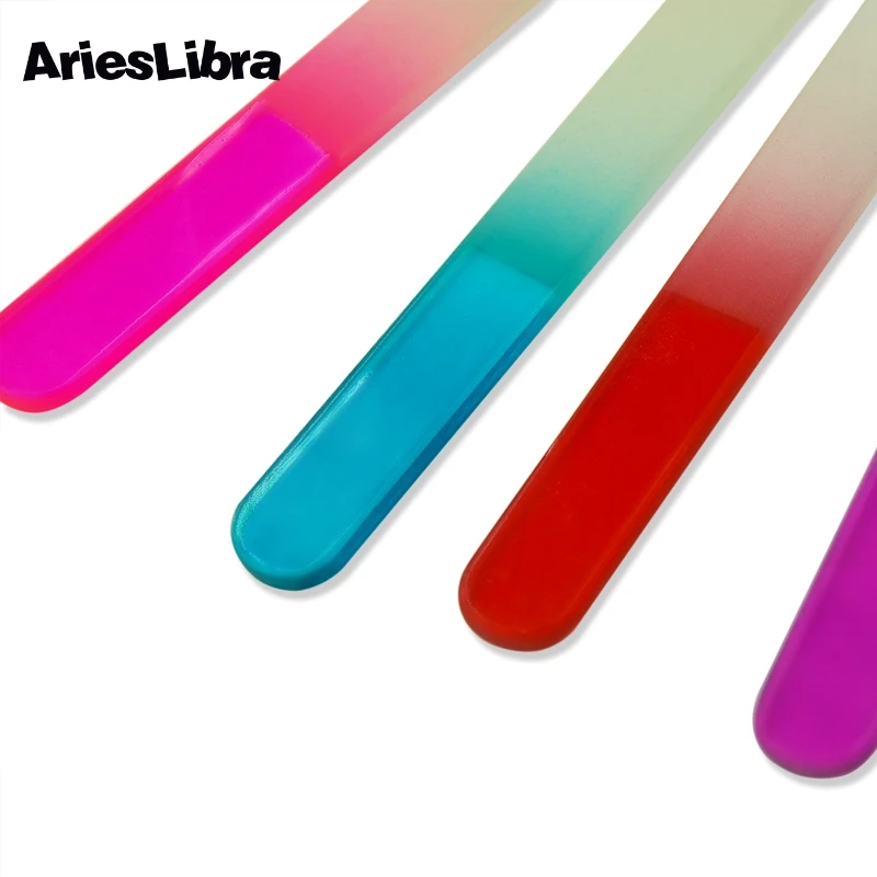 AriesLibra 5 цветов пилочки для ногтей из хрустального стекла пилка для ногтей буферное устройство для маникюра украшения для ногтей инструменты для маникюра и педикюра