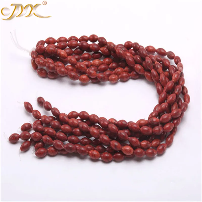 

JYX 1 String Wholesale 8x13mm Oval Red Sponge Coral Beads Loose String Loose beads gemstone For DIY bracelet Necklace 16"
