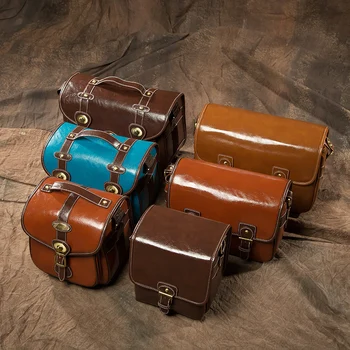 

Fashion Vintage PU Leather waterproof SLR cameras case Gadget Bag for Sony Canon Nikon Panasonnic DSLR camera