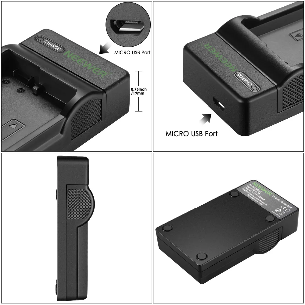 Neewer тонкий Быстрый микро USB зарядное устройство для Nikon EN-EL14 EN-EL14a Nikon D3200 D3100 D5500 D5300 D5200 D5100 камер