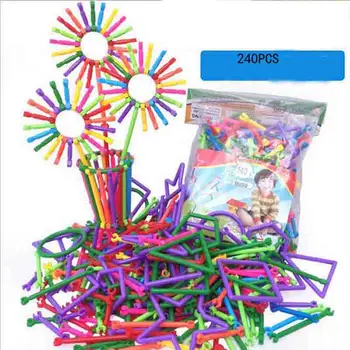 

240pcs/set Assemble Smart Bar Building Blocks Stick Plastic Toy Educational Toy Smart For Children