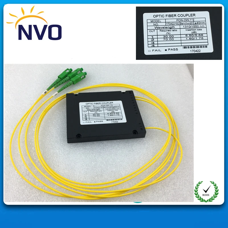 

Free Shipping 1*2,SM DW 1310/1550,Ratio:30/70,FBT Coupler,ABS Box,100*80*10,2.0mmL:1M,SC/APC