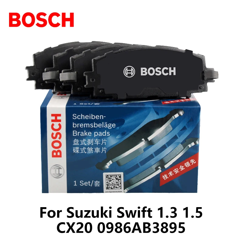 4pieces/set Bosch Car Front Brake Pads For Suzuki Swift 1.3 1.5 CX20 0986AB3895in Car Brake