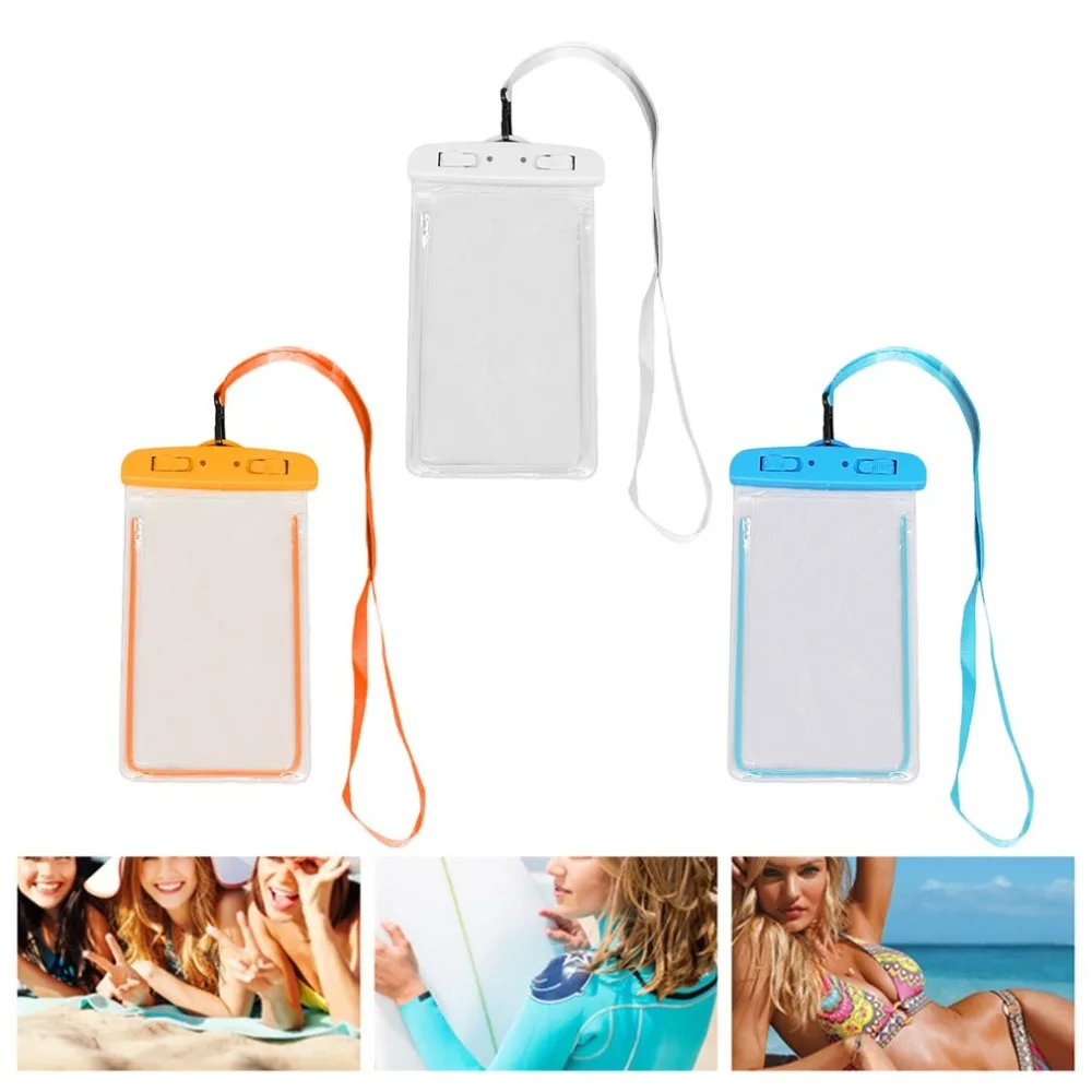 

Swimming Bags Waterproof Bag with Luminous Underwater Pouch Phone Case For iphone 6 6s 7 8 universal Band 2018 Wholesale