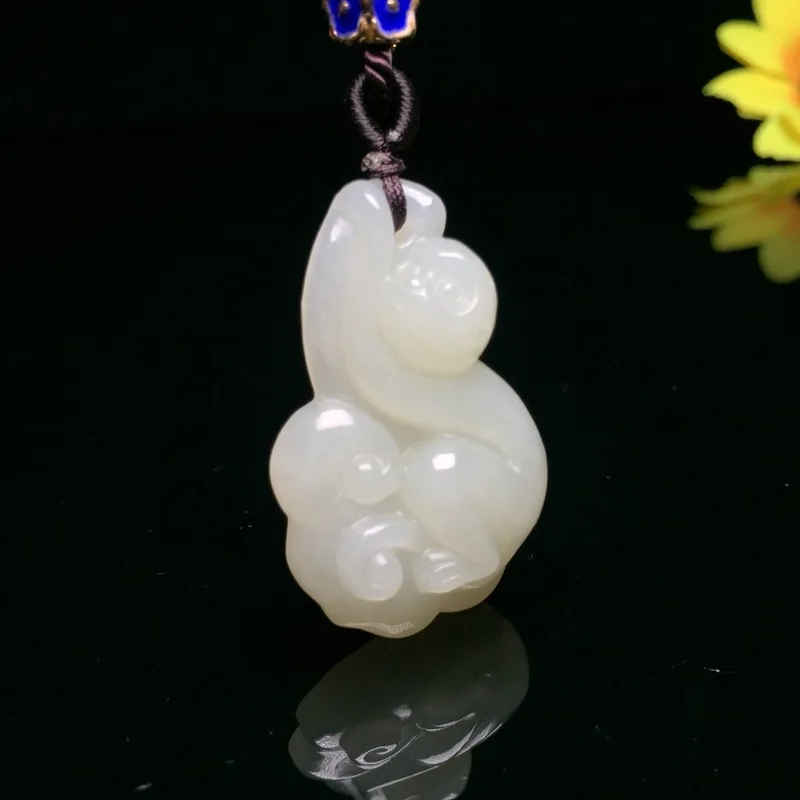 

2019 Slide Chakra Druzy Promotion Boys Reiki Buda Natural Pendant Monkey Cartoon Version Of The Chinese Zodiac Necklace Hetian