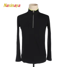 Подгонянная куртка для фигурного катания на молнии топы для мальчиков для тренировок для соревнований по фигурному катанию Катание на коньках теплый флис гимнастика черный