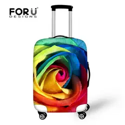 FORUDESIGNS/2017 Новый цветочный дизайн женский багажный Защитный чехол водостойкий 3D цветок Роза чемодан чехол для 18-30 дюймов Чехол