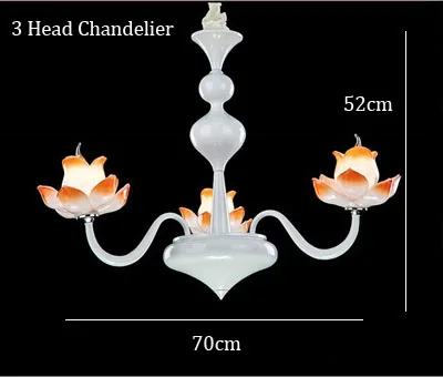 3 Head Chandelier Phube освещения современная Лотос люстры для отеля Гостиная Обеденная освещение творческий садовая люстра Ligting блеск - Цвет абажура: 3 Head Chandelier