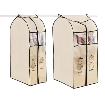 

1pcs Dustproof Cover Clothes Bag Wardrobe Dust Suit Bag Three-dimensional Printing for Dustproof Cover Clothes Storage Organizer