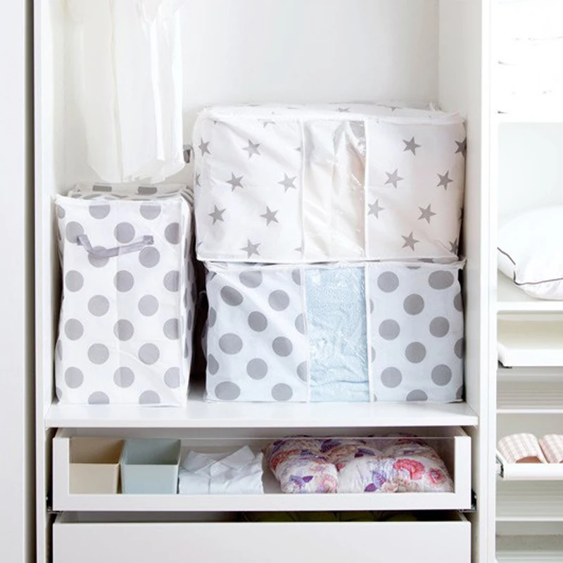 Organizer Foldable Storage Bag Clothes Blanket Quilt Closet Sweater Box Package Storage bag Estojo escolar