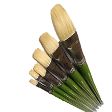 515# продвинутые щетинные Волосы Кисти для живописи маслом набор зеленый длинный стержень кисть для гуаши комплект, принадлежности для живописи 12 шт./лот