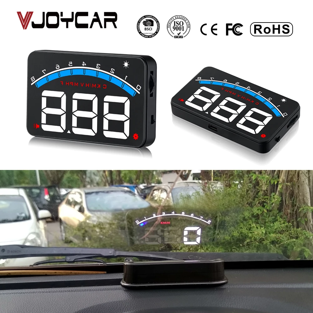 VJOYCAR M6 3 5 &quotдисплей на головке автомобиля HUD Предупреждение скорости лобовое