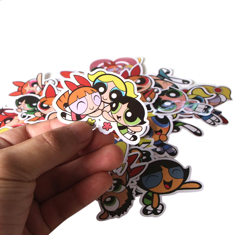 36 шт. Powerpuff для девочек мультфильм дети Винтажные Украшения ноутбука Стайлинг наклейки DIY Скрапбукинг Стикеры для альбомов pasters E0027