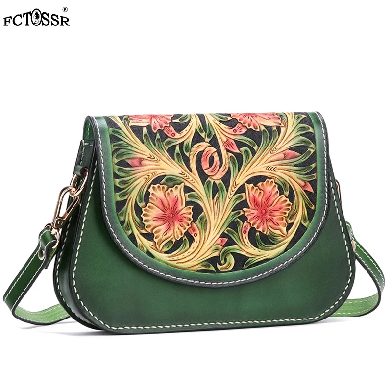 

2019 Chinese Ethnic National Carving Flower Lady Handbag Personality Design Hasp Small Flap Crossbody Bag Elegant Shoulder Bag