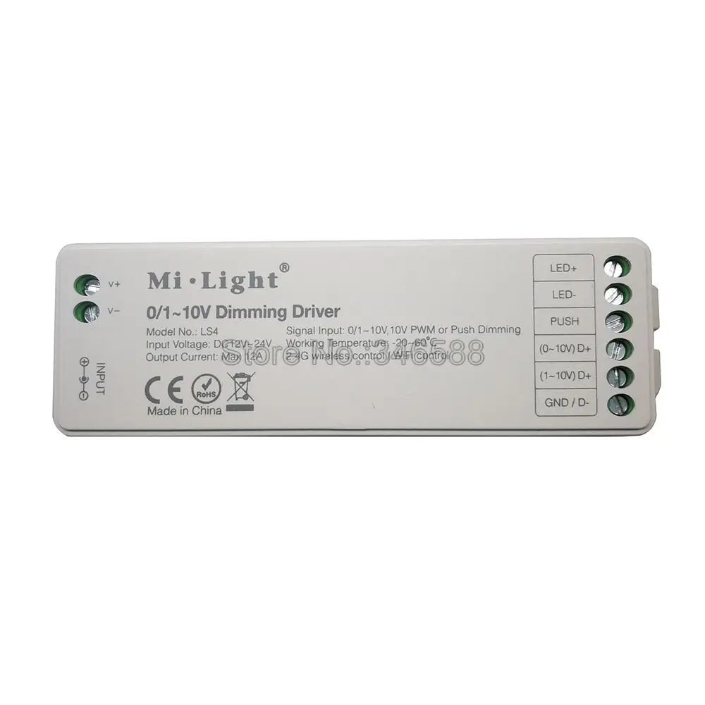Milight LS4 0 10 в 1 PWM диммирующий драйвер кнопочный светодиодный светильник с