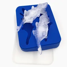 17*13 см 3D Крокодил силиконовый ледяной бар ледяной куб пищевой силиконовый кубик льда диаметр диска лоток для льда с крышкой Замороженные Вечерние