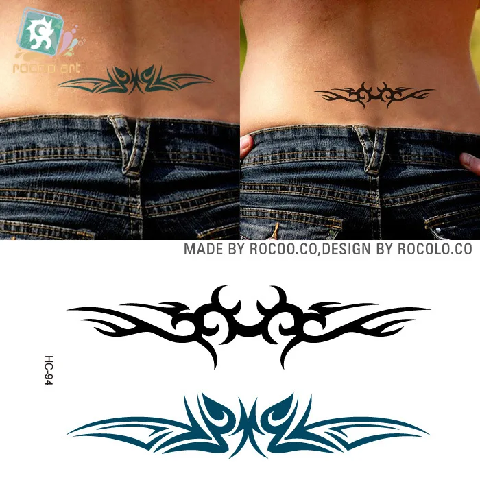 Body Art Beauty Makeup Cool Man Back Waterproof Temporary Tattoo