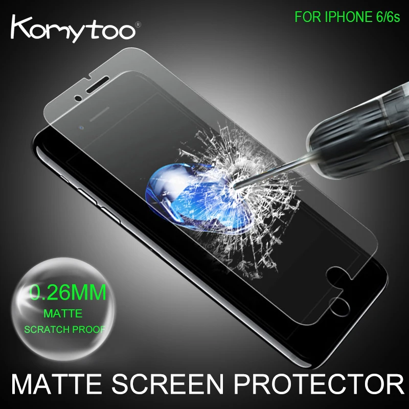 

9H Frosted Tempered Glass For iPhone 6 6S Plus 7 Plus Matte Screen Protector For iphone X 8 plus No Fingerprint Glass Film