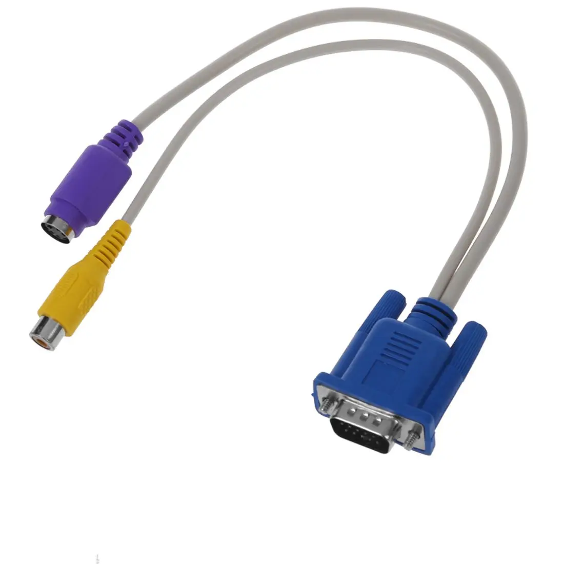 Горячее предложение PC 15 Pin VGA Мужской к ТВ S-Video/RCA Женский AV OUT Кабель-адаптер желтый фиолетовый