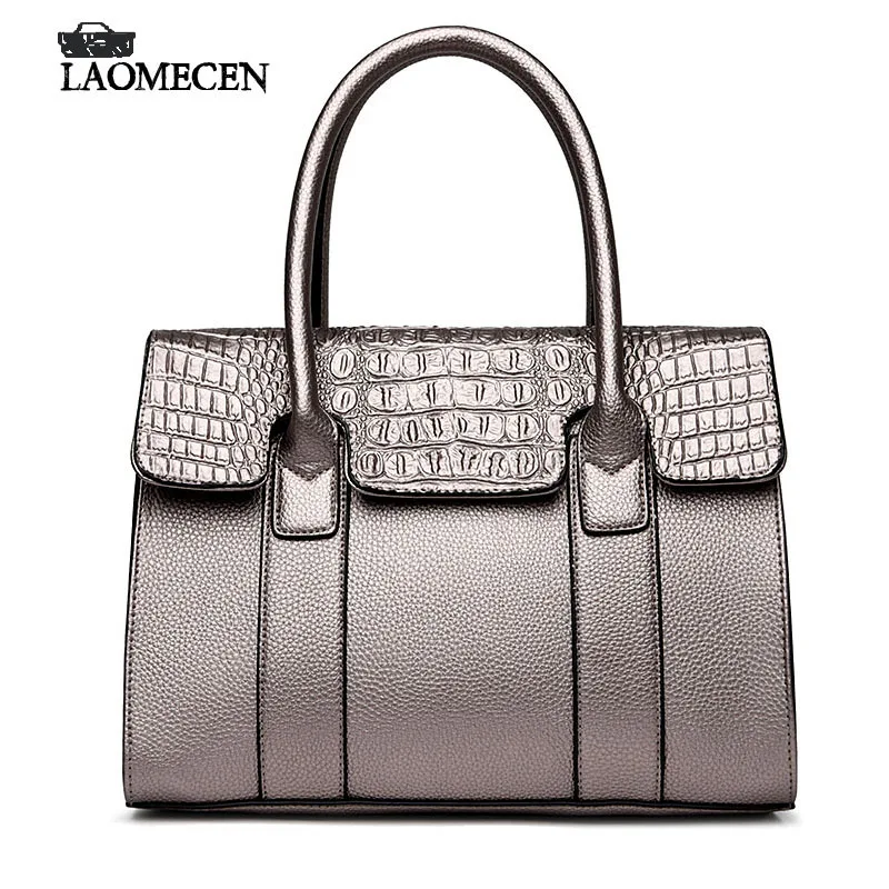 Fashion Vintage Fake Designer Shoulder Bags with Crocodile pattern