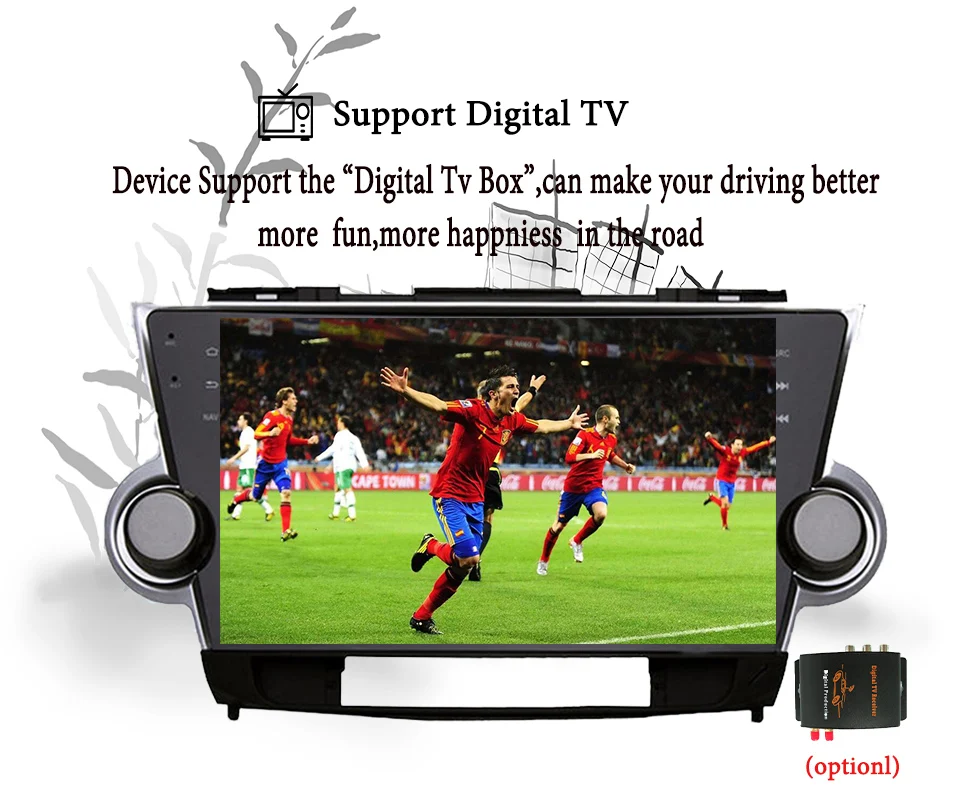 Top 10.1" Car GPS Navi glonass tape recorder video head unit Android 8.1 for Toyota Highlander 2009-2013 with 3/4G BT WIFI SWC RDS 4