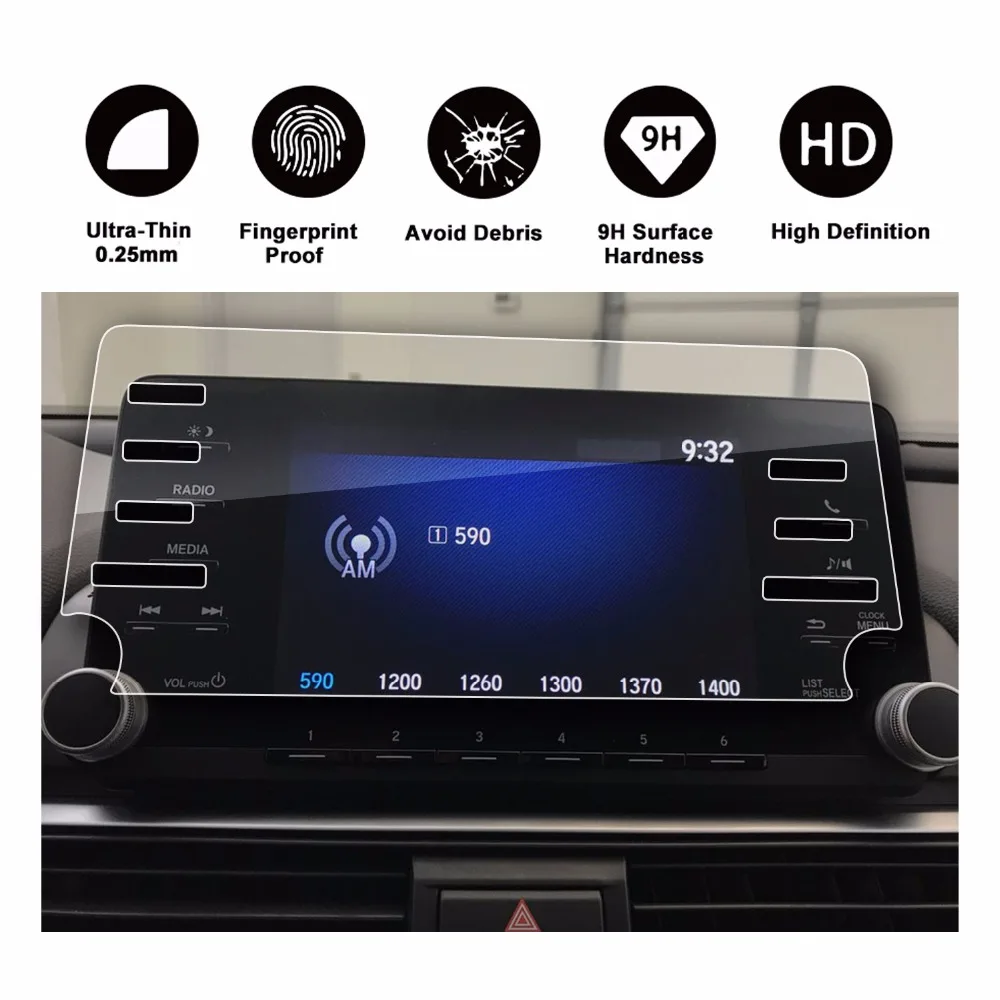 RUIYA Закаленное стекло Защитная пленка для Honda Accord LX low-level configuration 7-дюймовый навигационный экран, 9 H закаленный протектор