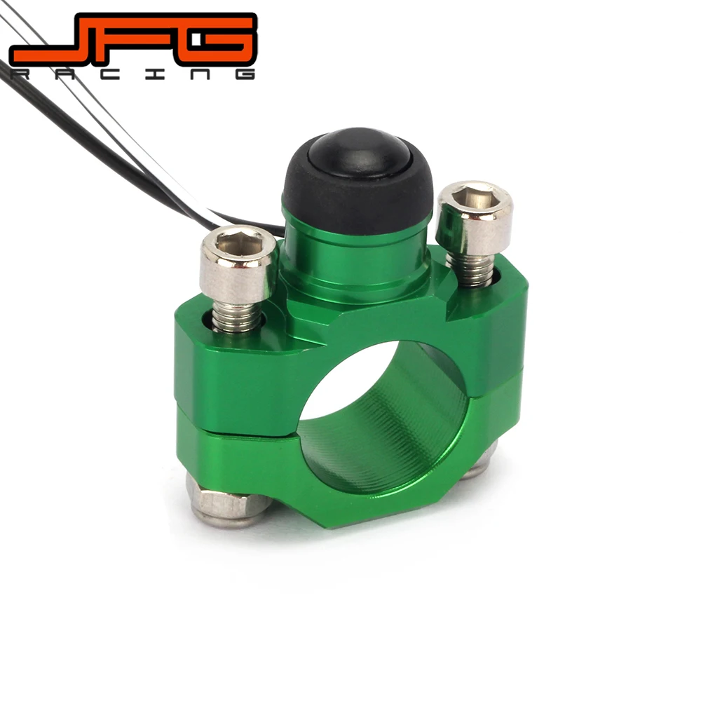 

BILLET CNC UNIVERSAL ENGINE STOP START KILL SWITCH BUTTON HOLD Rotating Bar Clamp For KX125 KX250 KXF250 KXF450 KLX250 KLX450