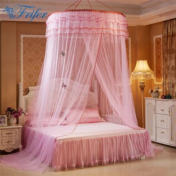 

Luxury Romantic Hang Dome Mosquito Net Princess Students Insect Bed Canopy Netting Lace Round Mosquito Nets Curtain for Bedding