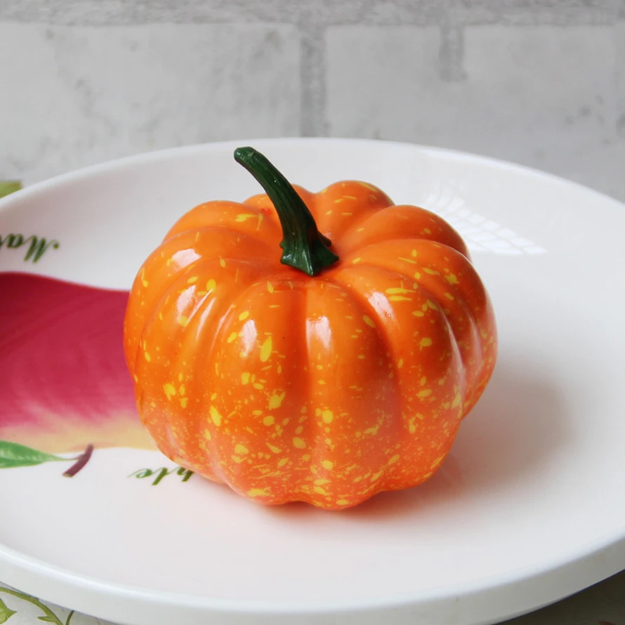Vegetable Ornaments Artificial Pumpkin Decoration Mini Artificial Foam Pumpkin Halloween Decorations Props Faux Vegetables Garden and Fall Crafts Thanksgiving Centerpieces